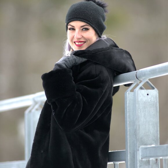 Faux Fur Zara black Coat - Picture 5 of 6